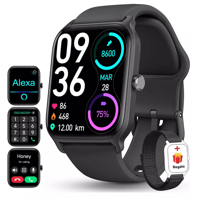 Reloj Inteligente Bluetooth Llamada Alexa BLOOSOM Negro