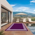 thumbnail image 3 of Dark Purple Greek Key Outdoor Rug for Patio/Deck/Porch, Non-Slip Large Area Rug 5 x 8 Ft, Geometric Greece Ancient Farmhouse Geo Indoor Outdoor Rugs Washable Area Rugs, Camping Rug Carpet Runner, 3 of 8