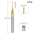 thumbnail image 2 of Extremo Molino CNC Enrutador Brocas Titanio Recubierto Tungsteno Carburo Fresado Cortador para PCB Plástico Madera 0,8 mm x 6 mm, 2 of 6