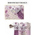 thumbnail image 6 of Boho Purple Flowers Bathroom Window Curtain, Spring Floral Botanical Patchwork Vintage Light Filtering Coffee Kitchen Curtains, Bedroom Living Room Curtains 2 Panel 84"x45", 6 of 6