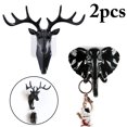 thumbnail image 1 of Coofit 2PCS Wall Hook Decorative Creative Animal Shape Coat Hook Hat Hook for Home, 1 of 10