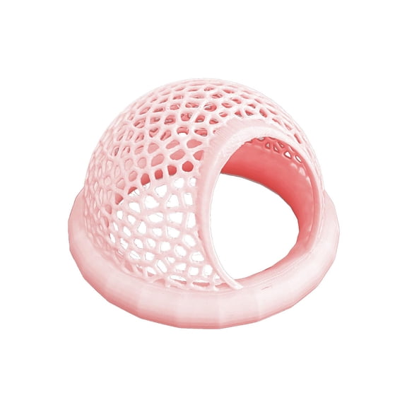 Floating Fish Tank Decorations, Fish Decorations for Tank, Fish Aquarium Decor, 4X2 in Open Mesh Dome, Fish Hideout for Aquarium, Fish Tank Supplies, Soft Pink Hue, 1 Pc