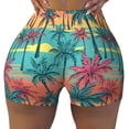 thumbnail image 2 of Balery Hawaii Palms Printed Workout Shorts for Women Seamless Scrunch Short Gym Yoga Running Sport Active Exercise Fitness Shorts-XX-Large, 2 of 8