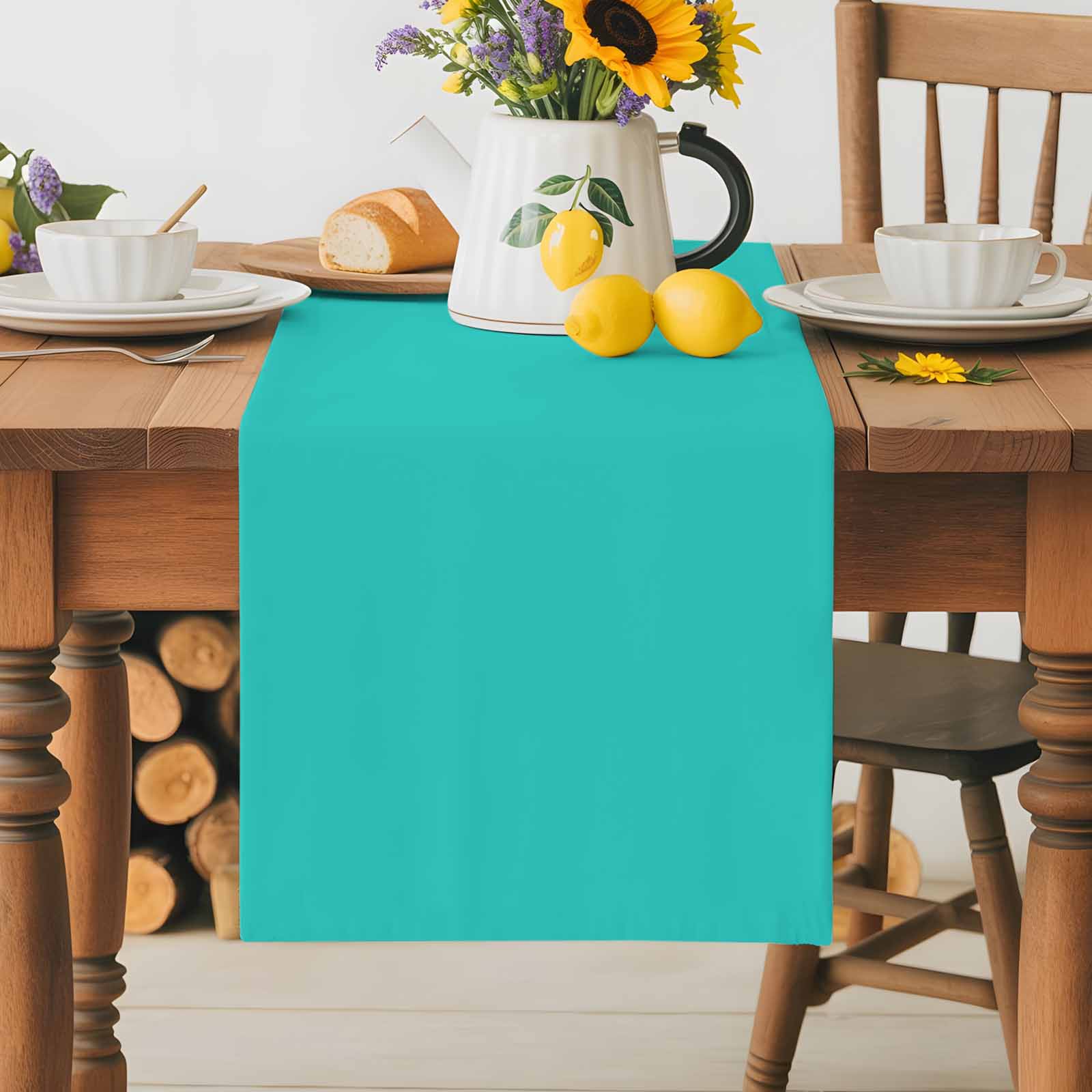 Table Runner Aqua Green Table Decoration for Kitchen Dinning Simple Style Table Decoration for Indoor Outdoor Party Wedding Decor 13x90 Inch