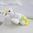 thumbnail image 3 of Lindo colgante de ganso con flores, juguete de peluche de dibujos animados, muñeco de ganso blanco grande, bolso colgante, llavero de muñeca, 3 of 4