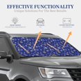 thumbnail image 4 of Balery 2 Piece Golden Snowflakes Royal Blue Car Windshield Sun Shade|Foldable Front Windshield Shade for Car Front Window for Most Sedans SUV Truck-Medium, 4 of 7