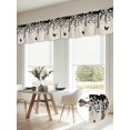 thumbnail image 6 of 2 Panels Spring Botanical Valance for Windows, Black Eucalyptus Butterfly Rustic Light Filtering Kitchen Curtains, Rod Pocket Window Treatment Curtain Valances for Living Room Bedroom, 54"x18", 6 of 9