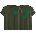 thumbnail image 1 of AherBiu Hauts de la Saint-Patrick pour Femmes Manches Courtes Imprimés Décontractés Basiques, 1 of 7