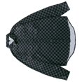 thumbnail image 4 of Camisa a cuadros para hombre Manga larga Suelta Casual Cuello vuelto con bolsillos Camisa a cuadros Outwear Negro L, 4 of 8