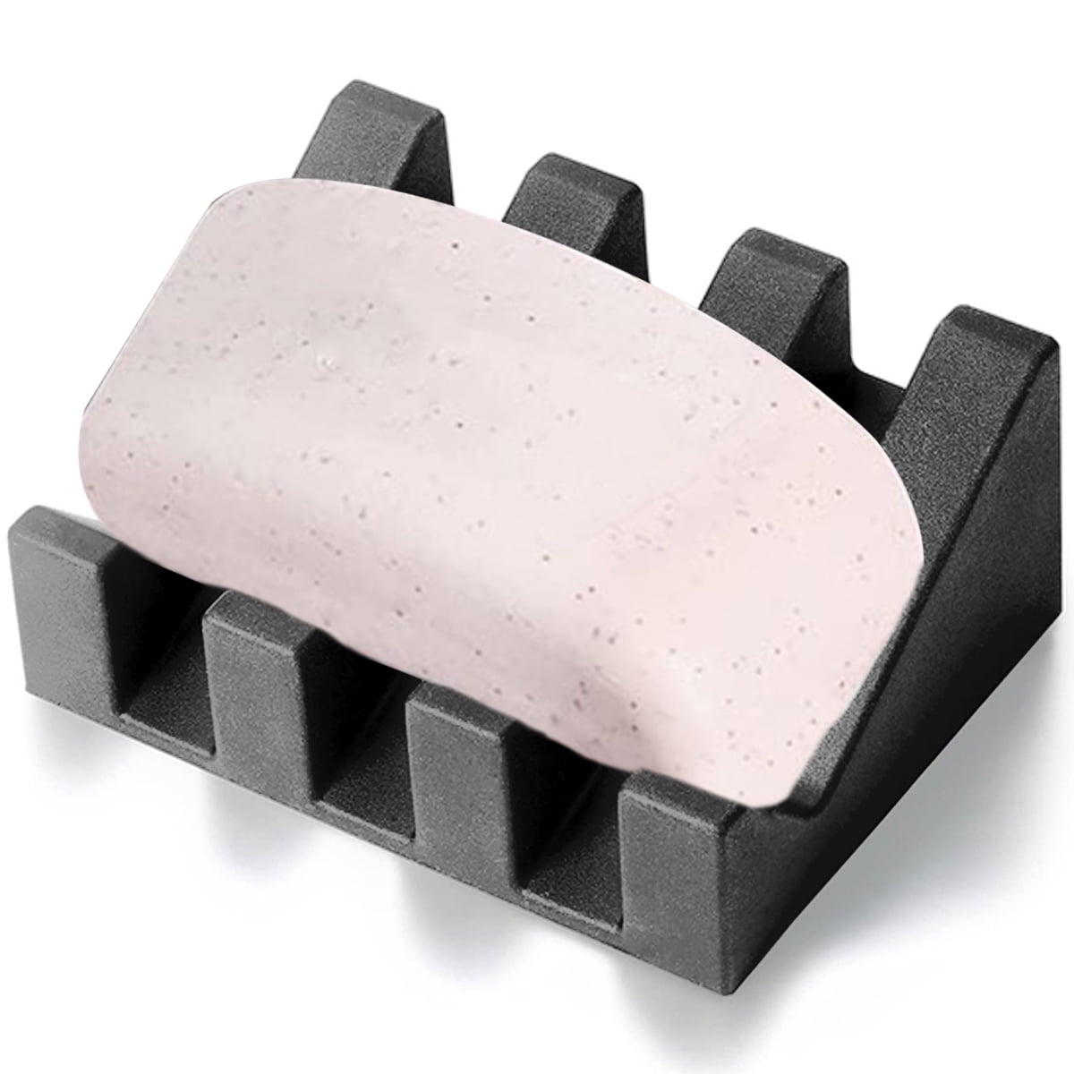 Soap Dish Holder Silicone Soap Holder Box Creative Tilt Drain Soap Box