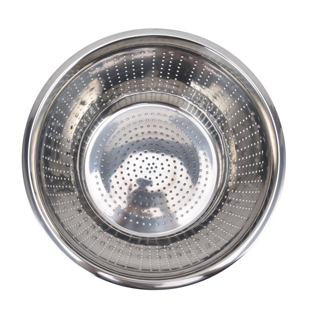 Rustproof Multifunction Stainless Steel Colander for Kitchen Household Silver Vegetable Washing Basket