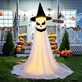 thumbnail image 6 of Yika Halloween Ghost Decoration With Remote Control Lamp Ghost Lamp Courtyard Party Garden Ornament Standing Halloween-Ghost Lights for Porches Yards Gardens Lawn, 6 of 9