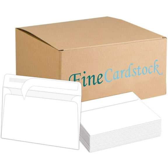 White Peel and Seal - A7 Envelopes - Fits 5 x 7 Invitations/Greeting Cards - 500 Envelopes Per Pack