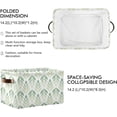 thumbnail image 2 of GZHJMY Leaf Print Storage Bins Foldable Canvas Fabric Storage Basket with Handles for Organizing, Large Storage Baskets for Shelves Closet Collapsible Organizer, 2 of 7