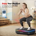 thumbnail image 4 of MERACH LED Light Vibration Plate Exercise Machine, Vibrating Muscle Toner, Bluetooth Speaker Whole Body Workout Fitness Platform with Resistance Bands, 330lbs Capacity, 4 of 10
