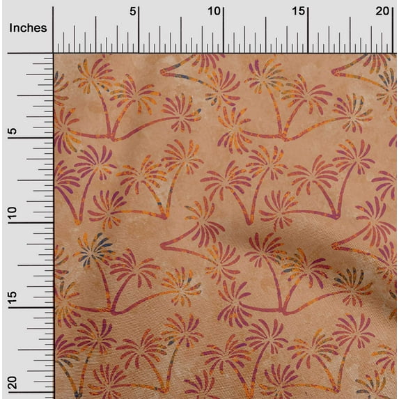 oneOone Viscose Jersey Brown Fabric Batik Sewing Fabric By The Yard Printed Diy Clothing Sewing Supplies 60 Inch Wide - AQ