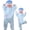 Blue, variant on Silly Onesie Adult Pajamas Unisex Ultra Soft Plush Hooded Loungewear Funny Monster Hooded Pjs Big Mouth Monster Homewear for Movie Nights