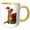 Yellow/White, variant on 3drose, Funny Cool Sea Otter with Christmas Gift Cartoon, 11oz Two-tone Red Mug