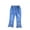 C-Blue2572, variant on DHFJKG Girls Jeans Denim Flare Pants Slim Fit Elastic Waist Bow Appliques Pants With Pockets For Kids 3-8 Years Old Comfort Trousers