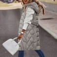 thumbnail image 6 of Hvyesh 2024 Winter Puffer Coats Women's Hooded Long Down Vest Full-Zip Sleeveless Puffer Vest Fashionable Coats Jacket, 6 of 6