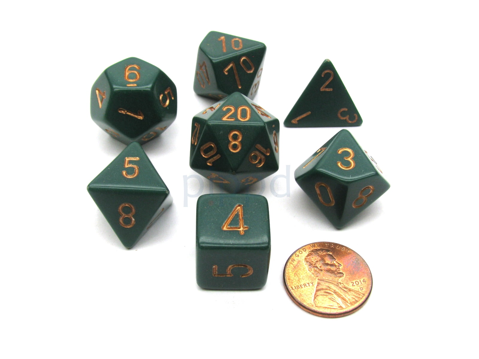 Chessex Opaque dice set dusty blue copper set of 12 standard dice 16mm 
