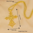 thumbnail image 2 of Ethiopian Cross Pendant Twisted Chain for Man,African Wedding Party 14K Yellow Gold Eritrea Jewelry Cross Gift, 2 of 6
