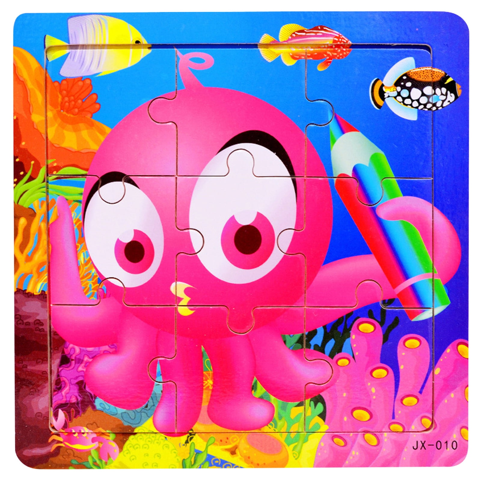 Toys For 18 Month Old Girls Wooden Cartoon Stereo Memory Cognition