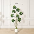 thumbnail image 2 of 5ft/6ft/7ft  Tall Fake Plant Indoor,Artificial Umbrella Schefflera Tree in White Pot with Multiple Trunks Design, Faux Floor Tree Fake Trees for Home Offices Porch Decor, 2 of 9