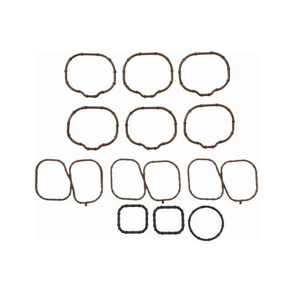 Lower and Upper Intake Manifold Gasket Set - Compatible with 2010 - 2012 Lincoln MKT 3.7L V6 2011