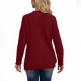 thumbnail image 4 of Women'S Cable Knit Cardigan Open Front Sweater Casual Button Down Long Sleeve Coats Fall Winter Warm Outerwear, 4 of 4