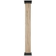 thumbnail image 2 of Ekena Millwork 18"W x 8'H River Wood Endurathane Faux Wood Non-Tapered Square Column Wrap with Faux Iron Capital & Base, 2 of 20