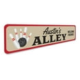 thumbnail image 3 of Bowling Alley Name Novelty Decor, Metal Wall Sign - 4x18 Inches, 3 of 4