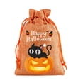 thumbnail image 3 of AZXY Halloween Drawstring Candy Pouches Texture Pumpkin Witch Print Treat Sacks, Reusable Portable Multipurpose Gift Goodie Bags for Halloween Party Favors & Holiday Decor Storage, 3 of 7