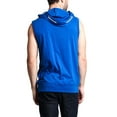 thumbnail image 3 of G-Style USA Men's Lightweight Athletic Casual Sleeveless Eyelet Drawstring Zipper Hoodie SL888 - Royal Blue- 3X-Large, 3 of 7
