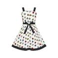 thumbnail image 2 of Robe Fille Cœur Coloré Noir à Pois Nœud Papillon Robe d'Été 11-12 Ans, 2 of 6