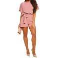 thumbnail image 3 of Women's Pink Over The Top Belted Playsuit, 3 of 5