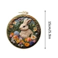 thumbnail image 3 of zhangmingg Easter Embroidery Kit for Beginners DIY Home Art Craft with Threads Needle and Pattern, 3 of 6