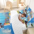 thumbnail image 4 of Castle Fairy Whimsical Train Bedding Comforter Set 7 Pieces for Teens, Balloon Meadow Full Bedding Set for Modern Room, Blue Yellow, 4 of 7