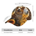 thumbnail image 3 of Yiaed Cute Corgi Sunflower Print Cap Adjustable Size for Running Workouts and Outdoor Activities All Seasons, 3 of 5