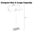 thumbnail image 3 of Pupitre Portable en Acrylique Transparent – Chaire Moderne Blanche Autoportante de 50 Pouces, Surface de Soutien Réglable 23,6 X 16 Pouces, – Style 4B, Sans Rangement, Hauteur 50 Pouces, Surface de Soutien 23,6 X 16 Pouces, 3 of 5