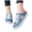 Blue, variant on Womens Canvas Mules Fashion Sneakers Denim Casual Comfortable Backless Slip on Walking Loafers Tennis Shoes
