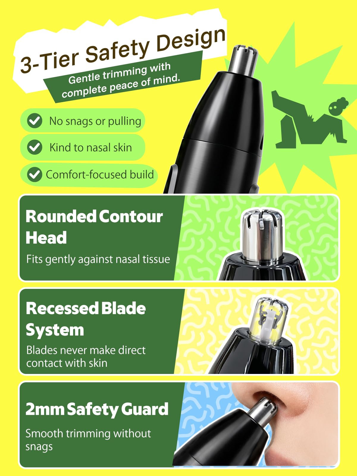 Manspot Nose & Ear Hair Trimmer, 10,000 RPM Electric photo 5