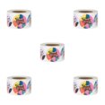 thumbnail image 1 of maskred 500 Pieces Colorful Thank Stickers Labels 5 for Birthday Party 1 Roll 1.5 Inch 5Set, 1 of 6