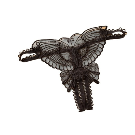 

Binpure Women’s Sexy Hollow Thong Fashion Solid Color Embroidery Low Waist