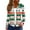 Green, variant on Women's Fashion Christmas Print Casual Zip-Up Long-Sleeve Hooded Jacket, for Outdoor Activities and Daily Use,Black,2XL