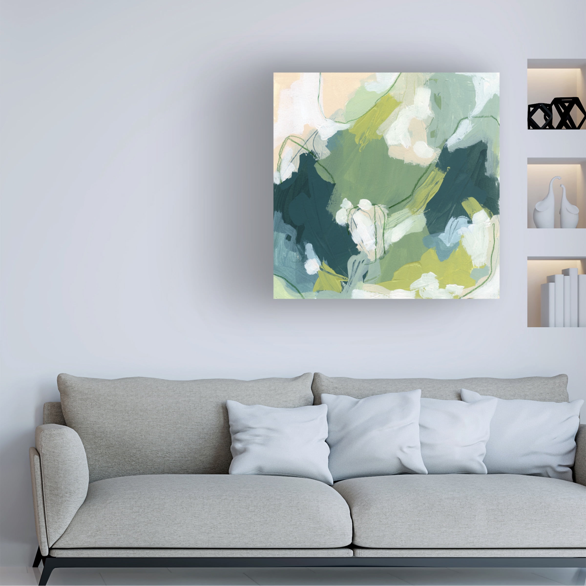 June Erica Vess 'Emerald Storm IV' Canvas Art