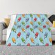 thumbnail image 1 of Fotbe Modern Ice Cream Manta de Franela con Estampado, Manta Ultrasuave para Cama, Sofá, Auto, Hipoalergénica y Antibolitas-40"x30", 1 of 6