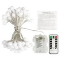 Metaku Led Globe String Lights Battery Operated 2 Pack 20ft 40 LEDs 8