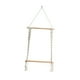thumbnail image 3 of Soporte de planta de estantes de madera de la pared de la pared de Macrame, estante de almacenamiento montada en la pared de decoración beige para plantador de dormitorio Estilo A, 3 of 8