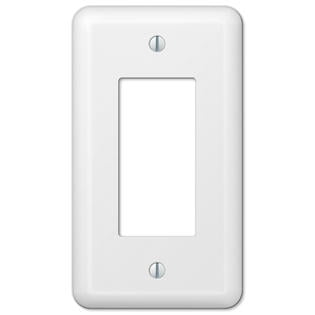 Gfci Metal Wall Plate - White Metal Single Rocker Decora GFCI Wall Switch Plate Enamel Finish